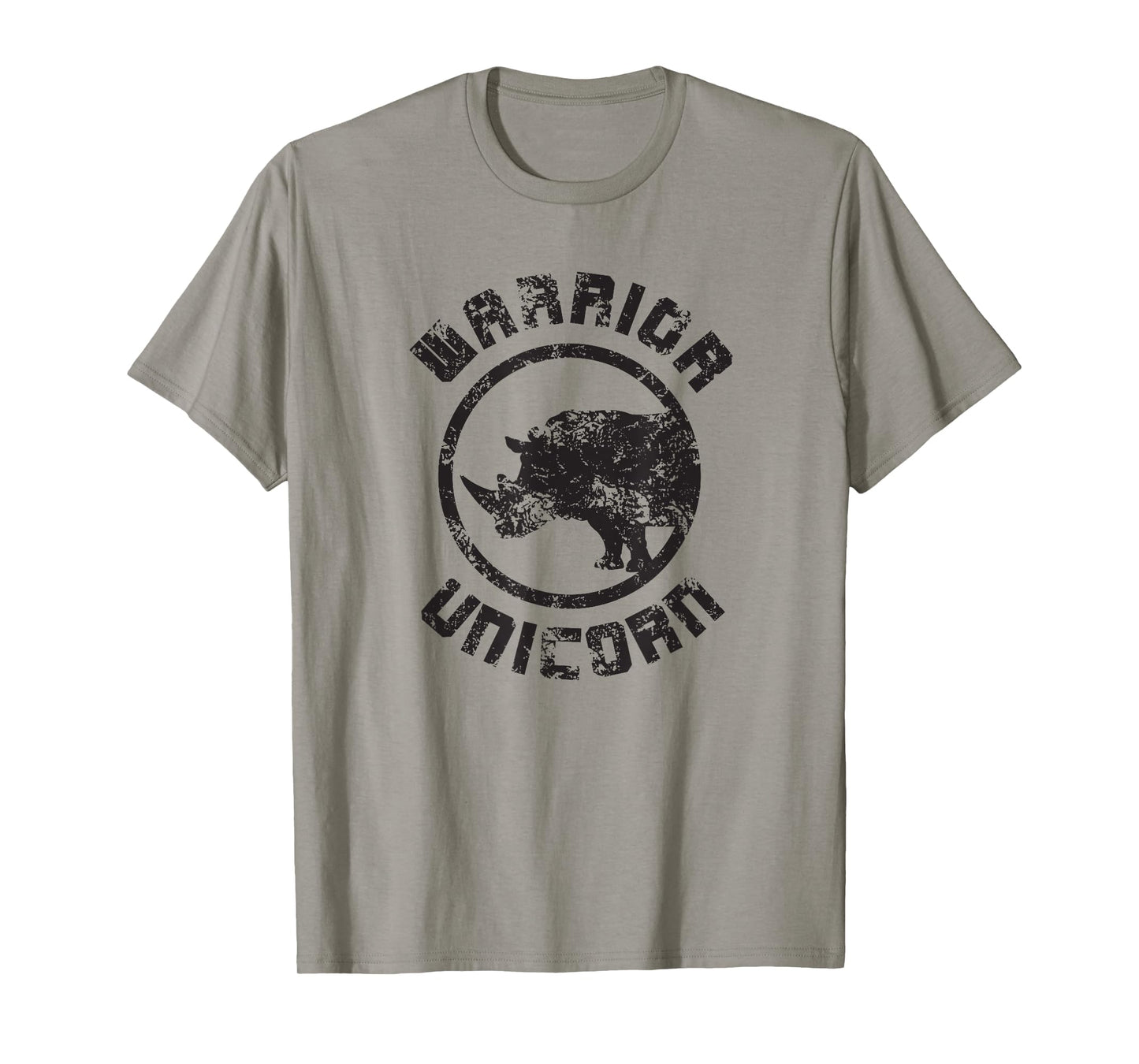 Warrior Unicorn Rhino Tshirt Distressed Graphic Tee T-Shirt