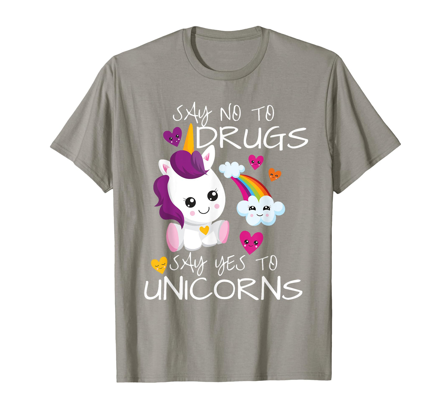 Red Ribbon Week Kids Youth Say No Say Yes To Unicorns T-Shirt