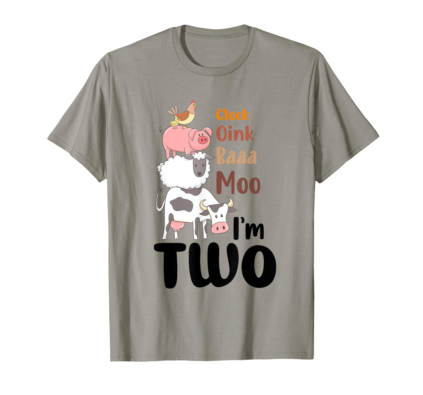 Oink Baa Moo Im 2 Birthday Two Year Old Farm Theme 2nd Bday T-Shirt