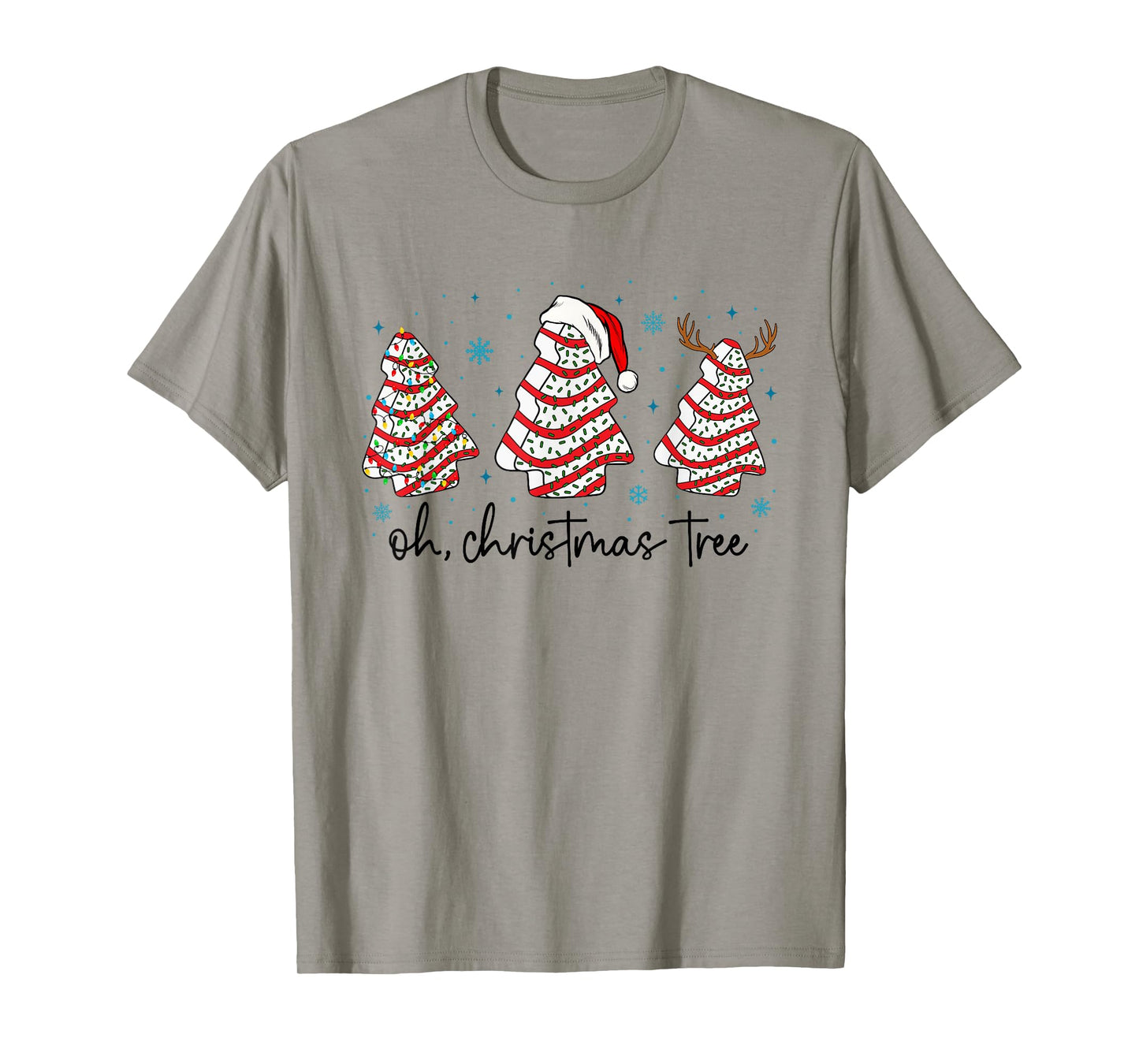 Oh Christmas Tree Cakes Debbie Becky Jen Cake Lovers Xmas T-Shirt