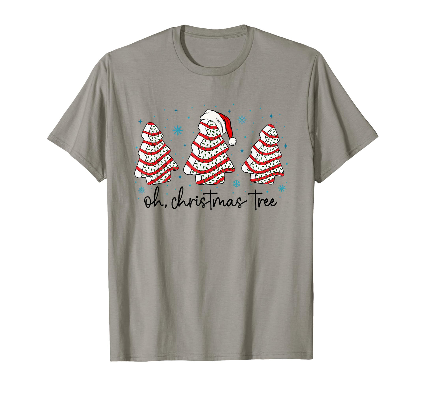 Oh Christmas Tree Cakes Debbie Becky Jen Cake Lovers Xmas T-Shirt