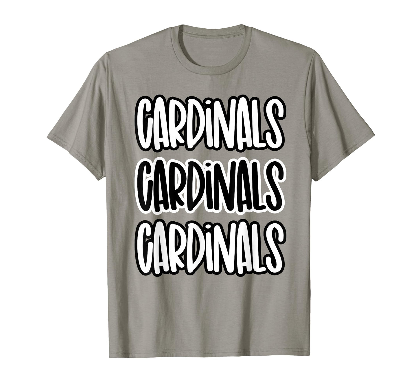 Cardinals Repeating School Spirit red black white T-Shirt