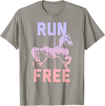 Trendy Run Free Carousel Horse T-Shirt