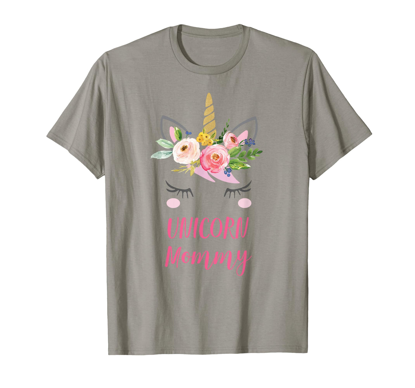 Floral Unicorn Mom Shirt, Unicorn Mommy Gift T-Shirt