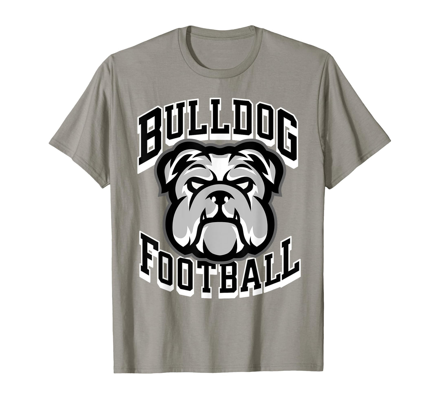 Bulldogs Football Game Day Print Mom Dad Black T-Shirt