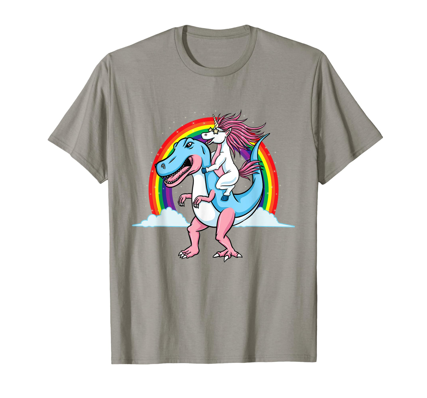 Unicorn Riding Trans Pride Dinosaur Transgender T-Shirt