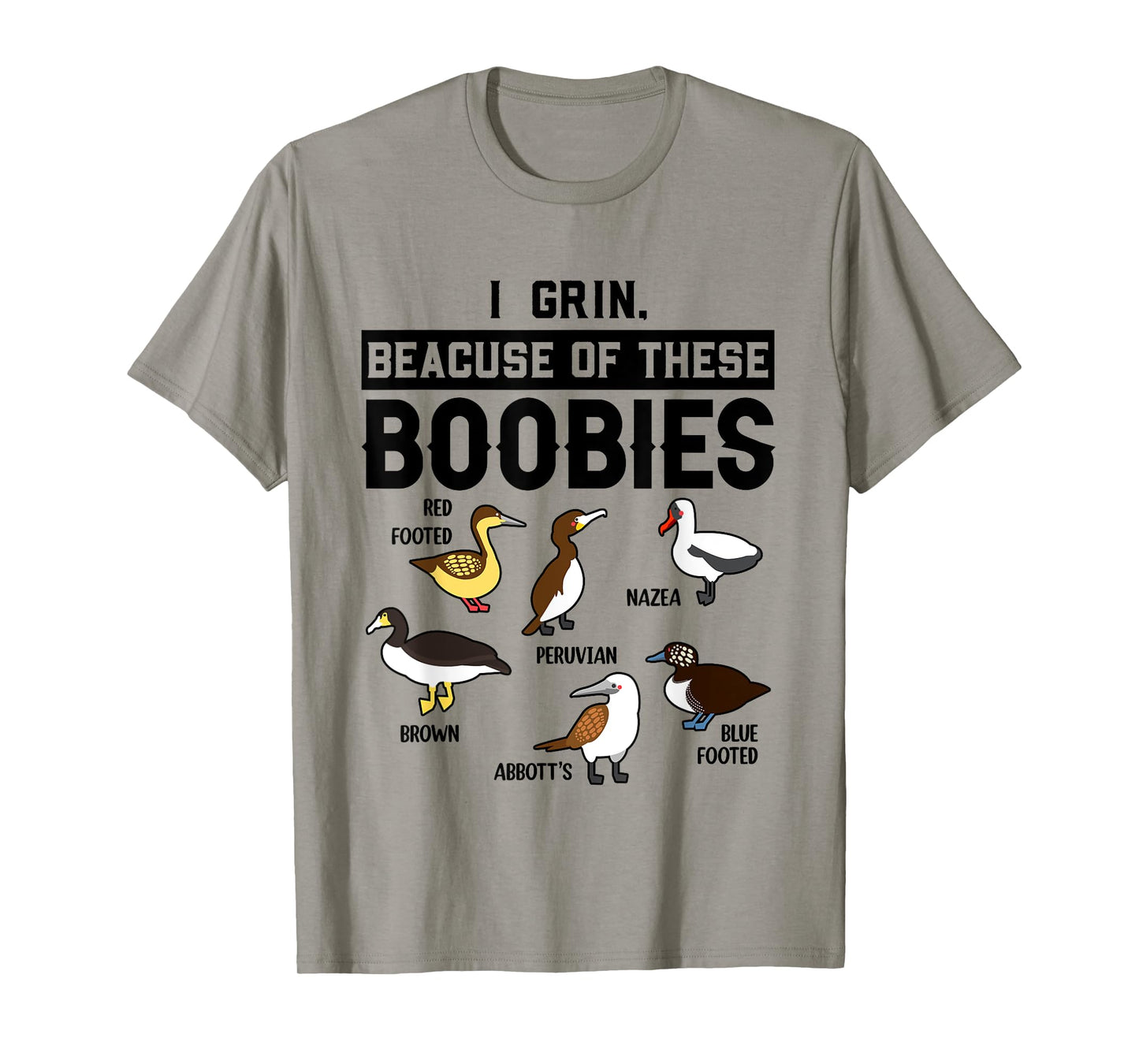 Funny Booby Seabirds Collection Bird Watching Ornithologist T-Shirt