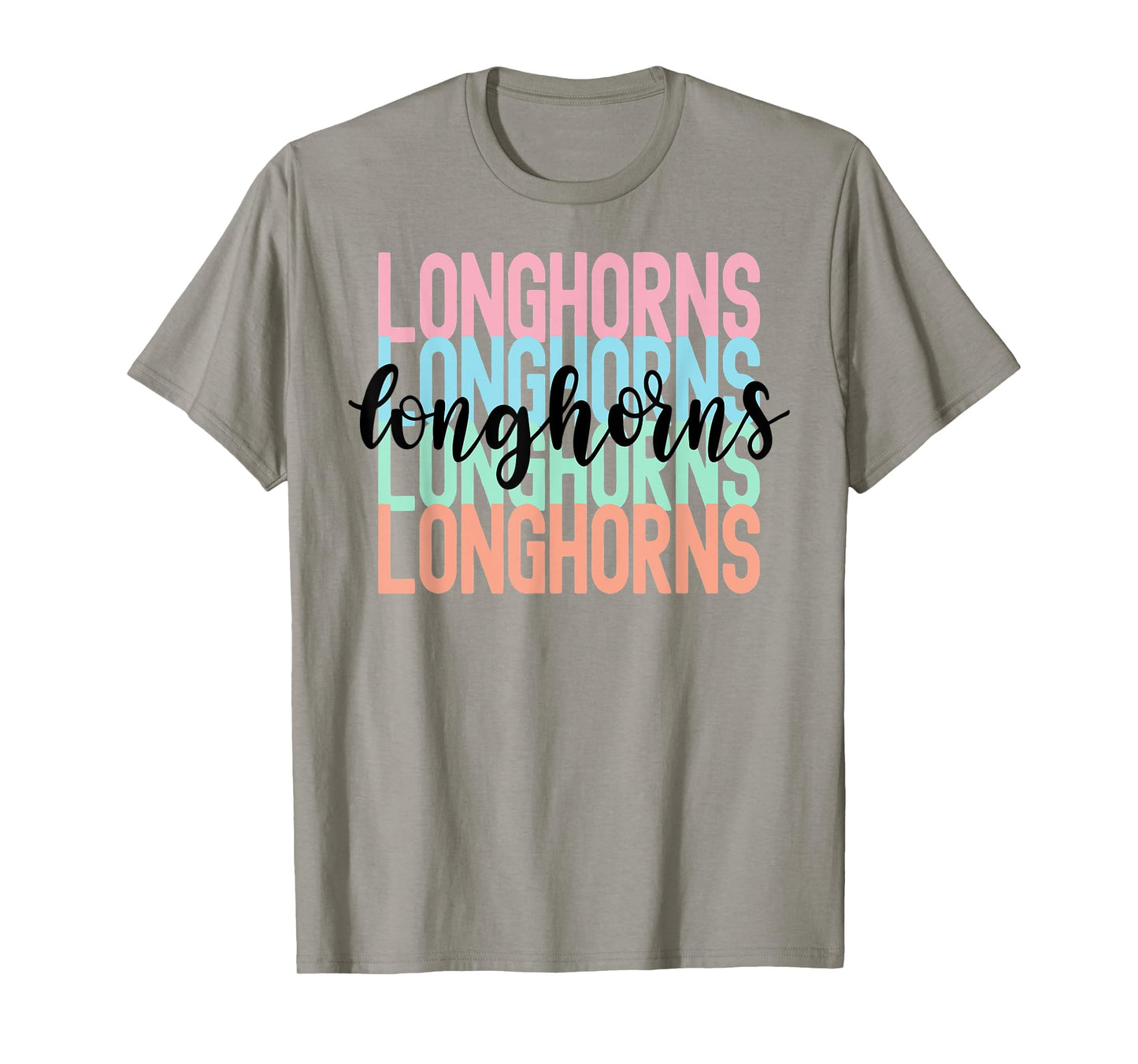 Longhorns Team Mascot School Spirit Game Night T-Shirt