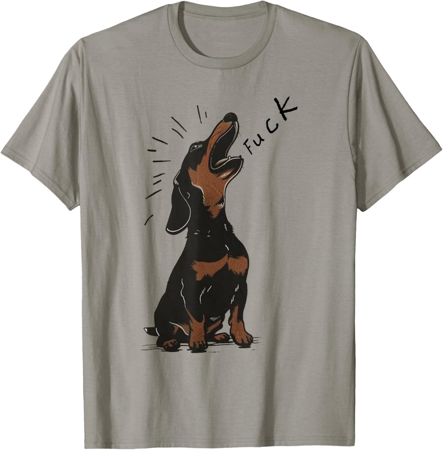 Angry - Dachshund Dog Fuck Howling Yelling Art T-Shirt