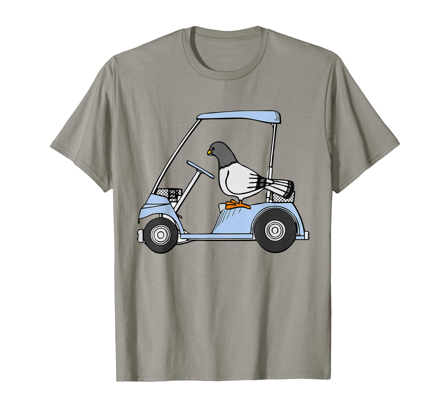 Golf Cart Shirt Cute Golf Cart with Bird for Kids T-Shirt