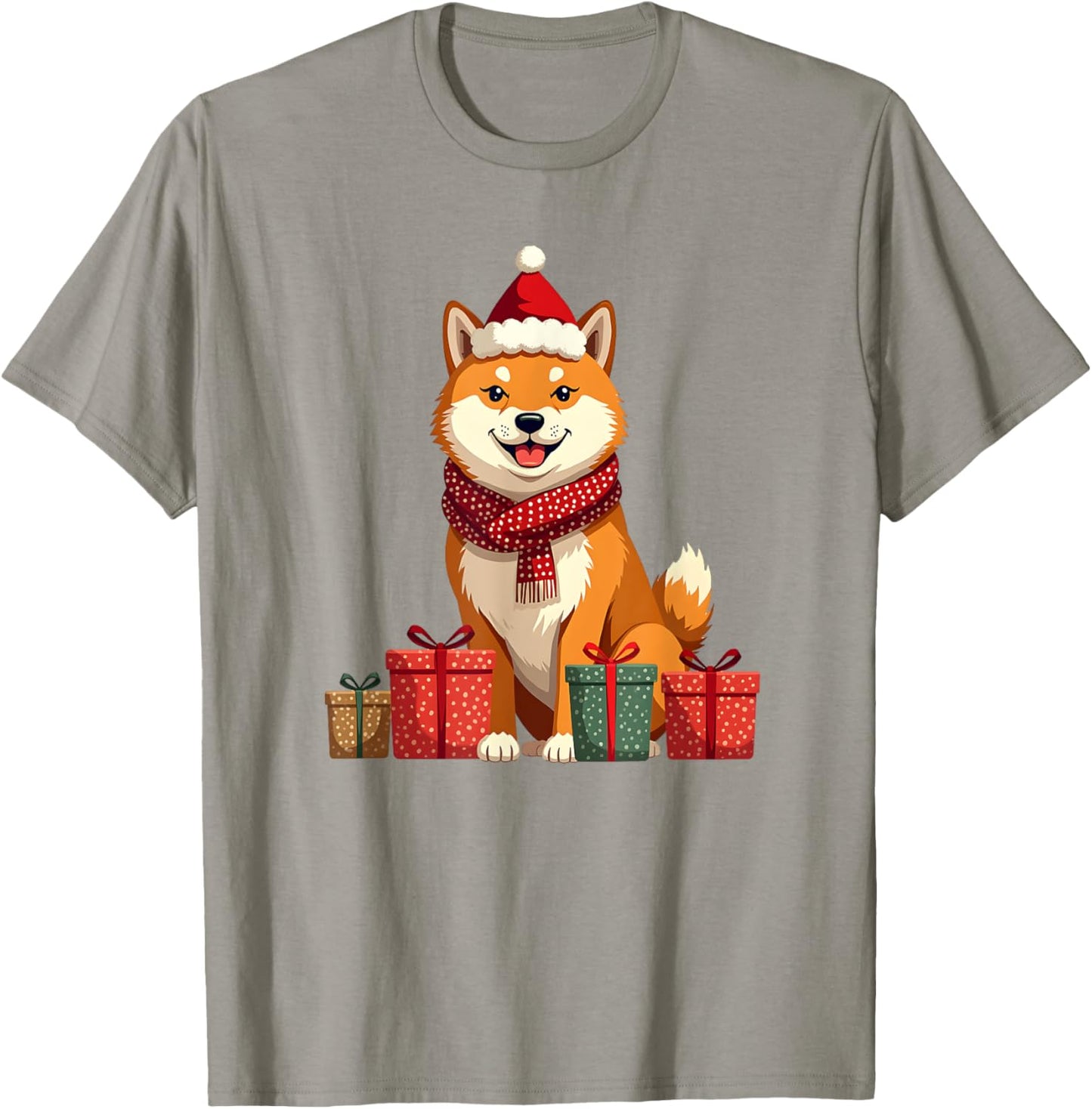 Cute Shiba Inu dog dressed up for Christmas T-Shirt