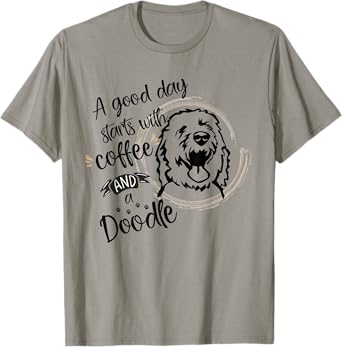 Coffee Doodle Mom Airedoodle Springerdoodle Bordoodle T-Shirt