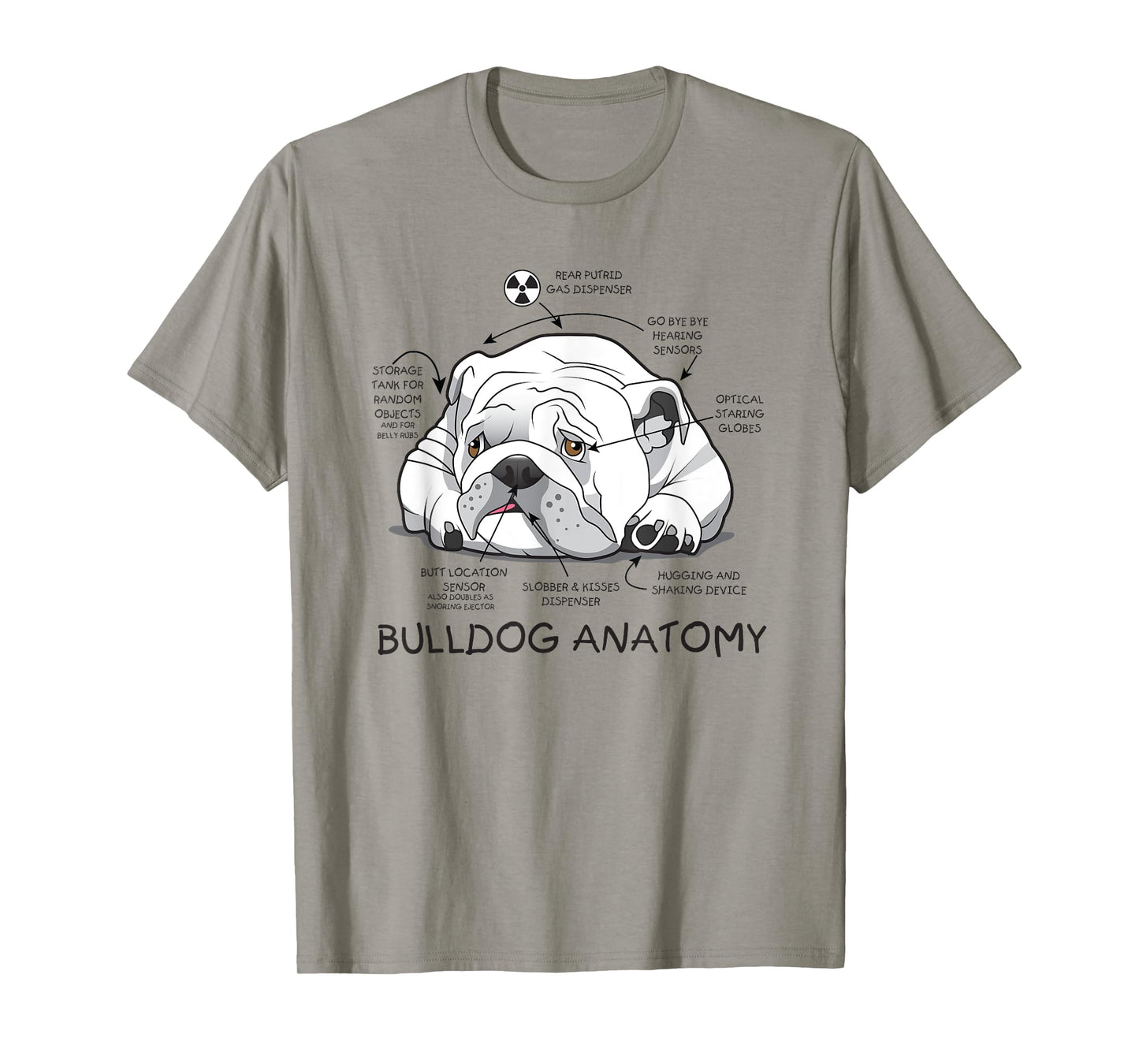 Funny Cute English Bulldog Anatomy Dog Biology Gift Men Women T-Shirt