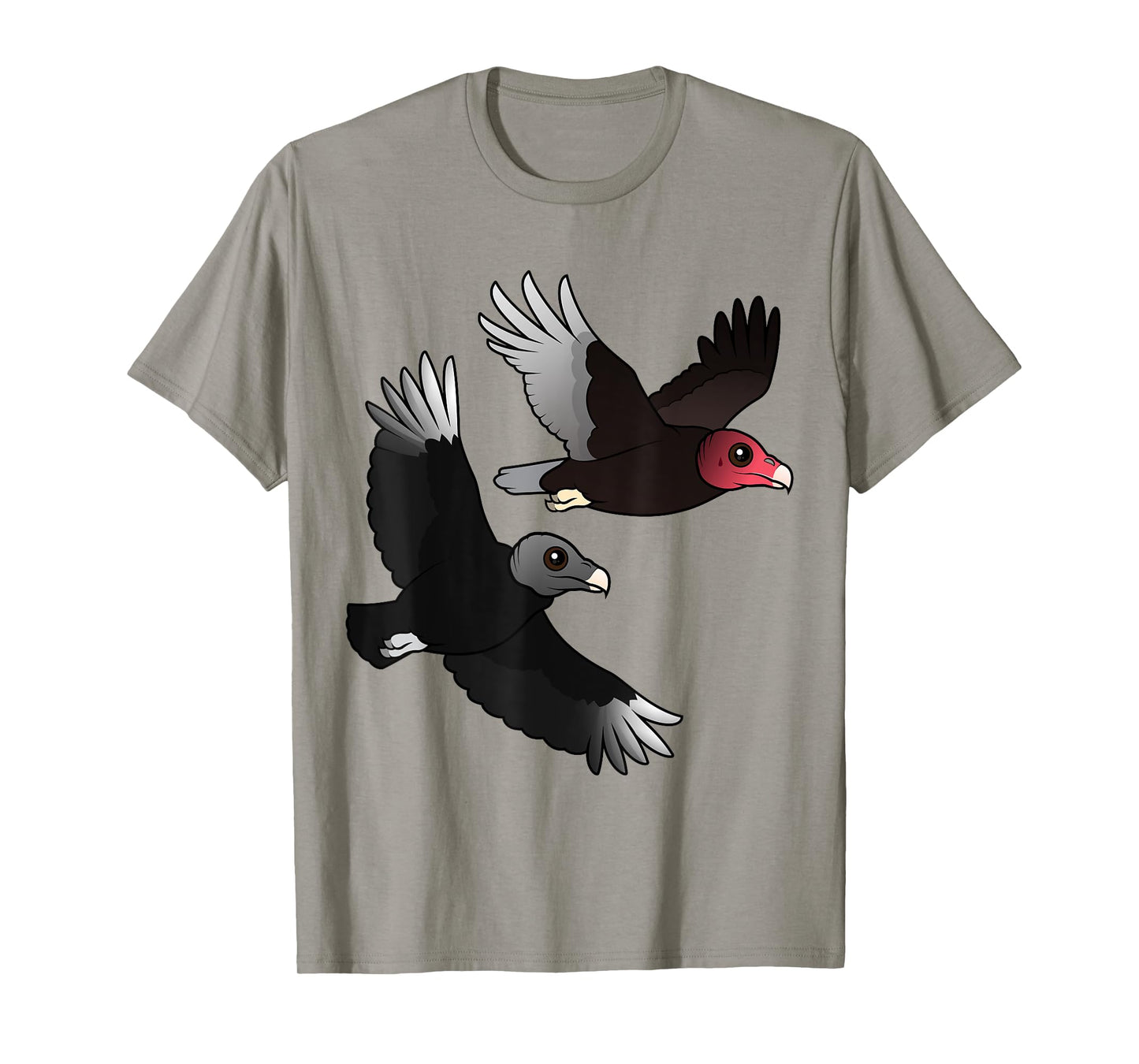 America's Vultures Cute Cartoon Turkey & Black Vulture Birds T-Shirt
