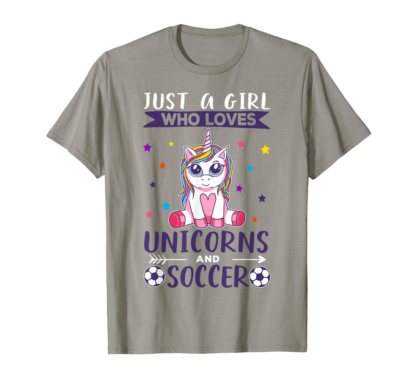 Just A Girl Who Loves Unicorns And Soccer T-Shirt