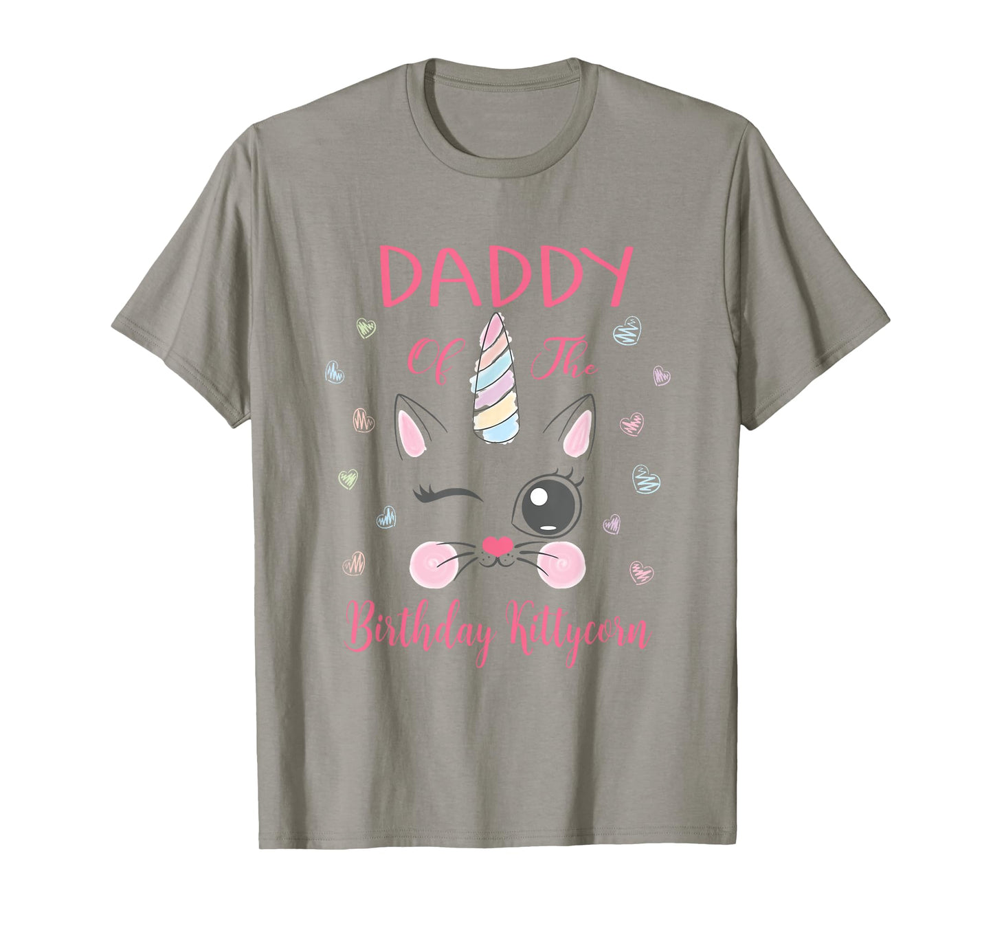 Daddy Of The Birthday Kittycorn Princess Girl Party T-Shirt