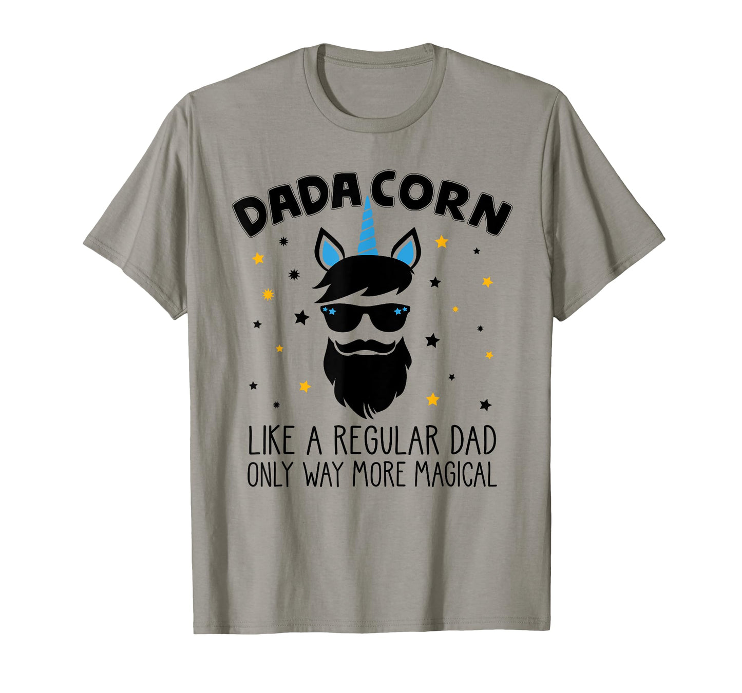 Dadacorn Gift Father's Day Daddy Beard Graphic Dad Unicorn T-Shirt