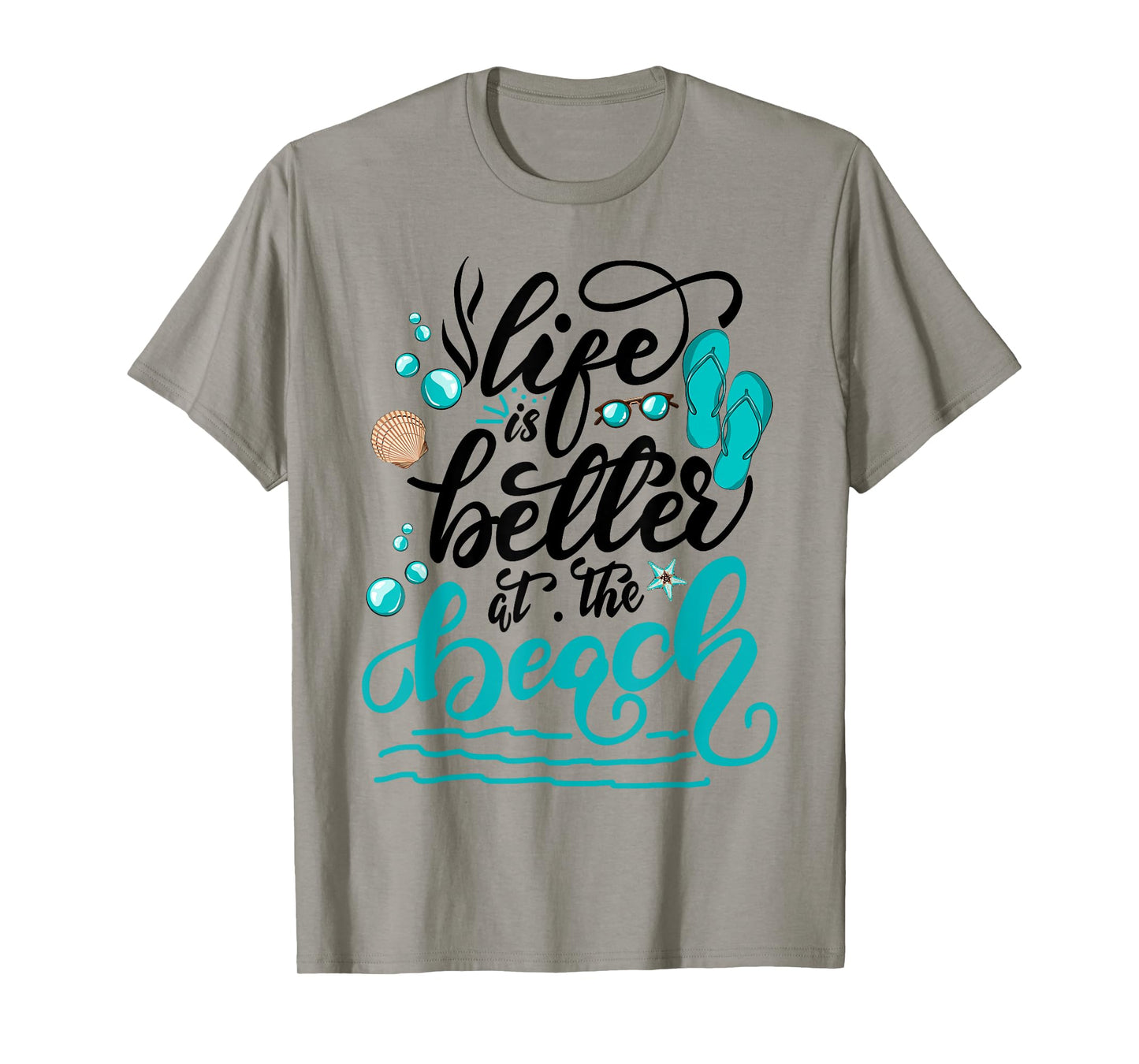 Life is better at the beach summer vacation family matching T-Shirt for Men Women Girls Kids
