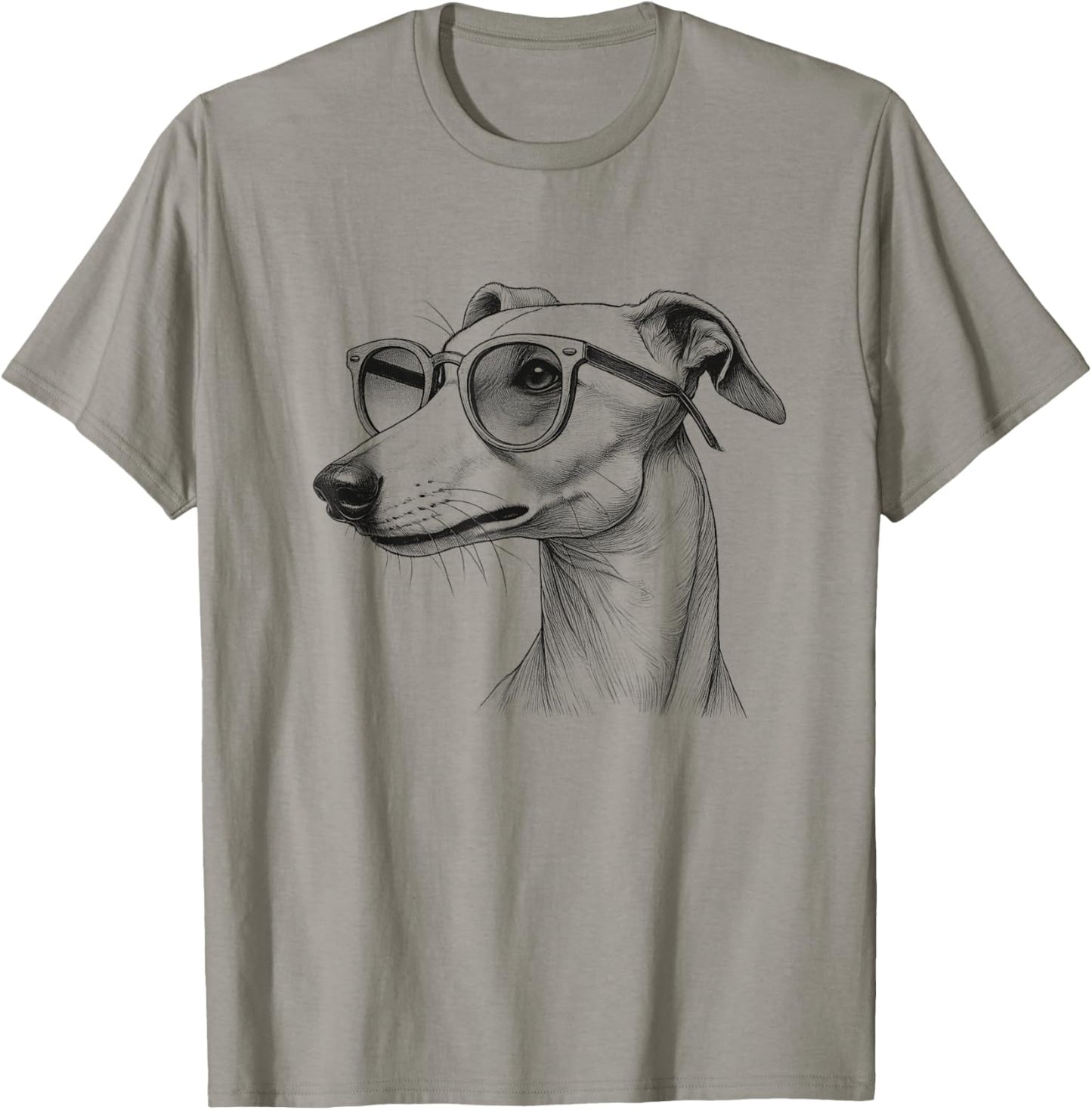 Whippet Dog Sunglasses Design For Kids And Men T-Shirt