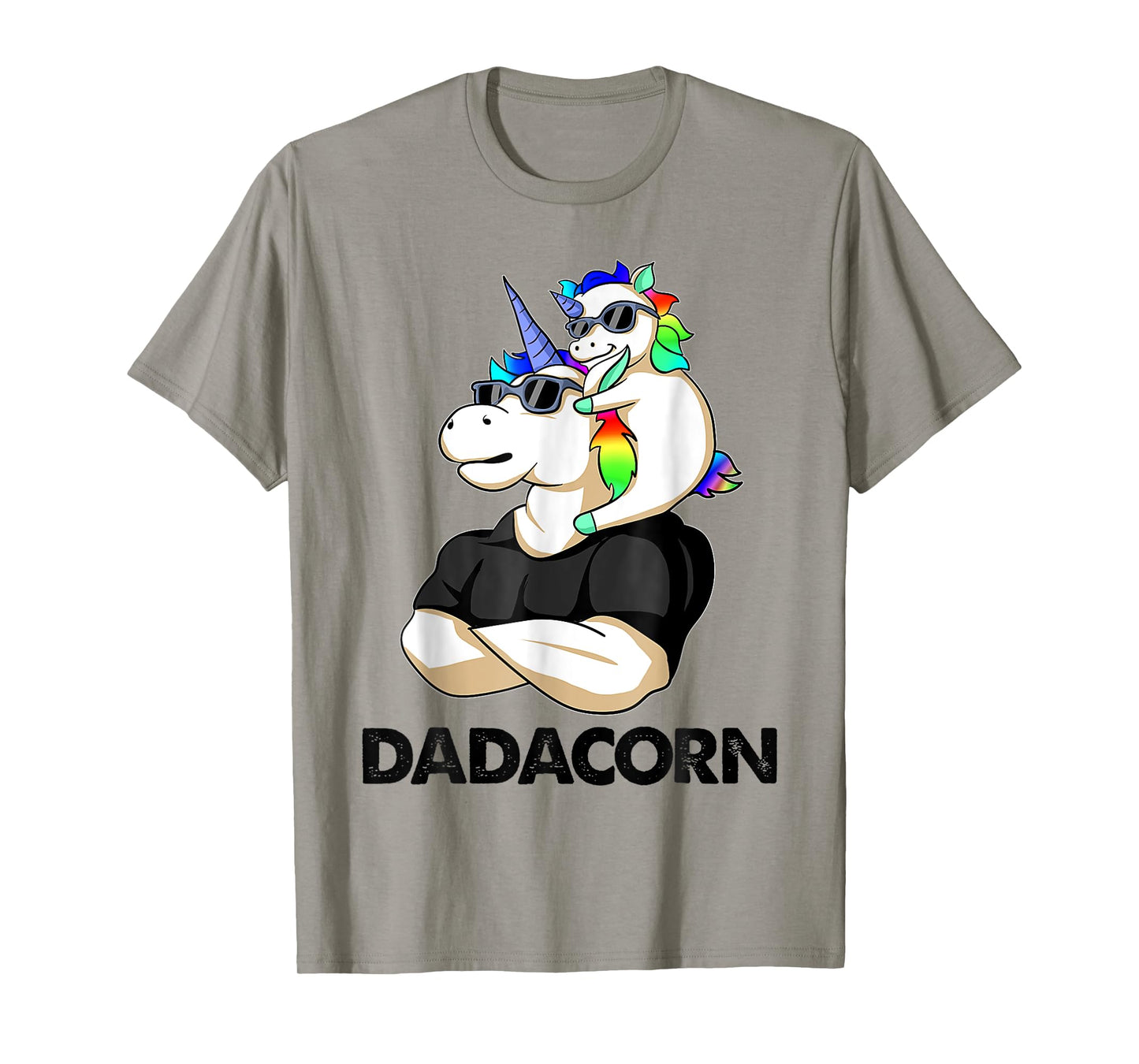 Dadacorn Unicorn Dad and Baby Christmas Papa Father's Day T-Shirt