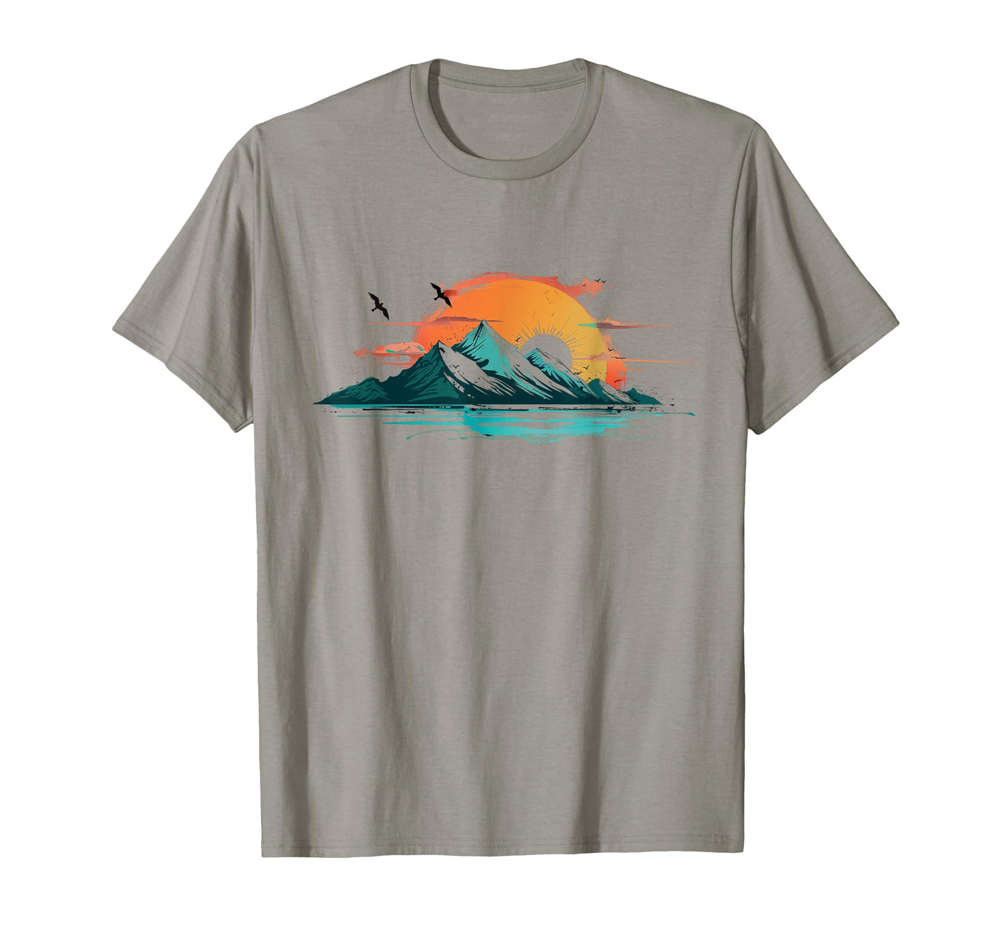 Abstract Mountain Landscape at Sunset T-Shirt