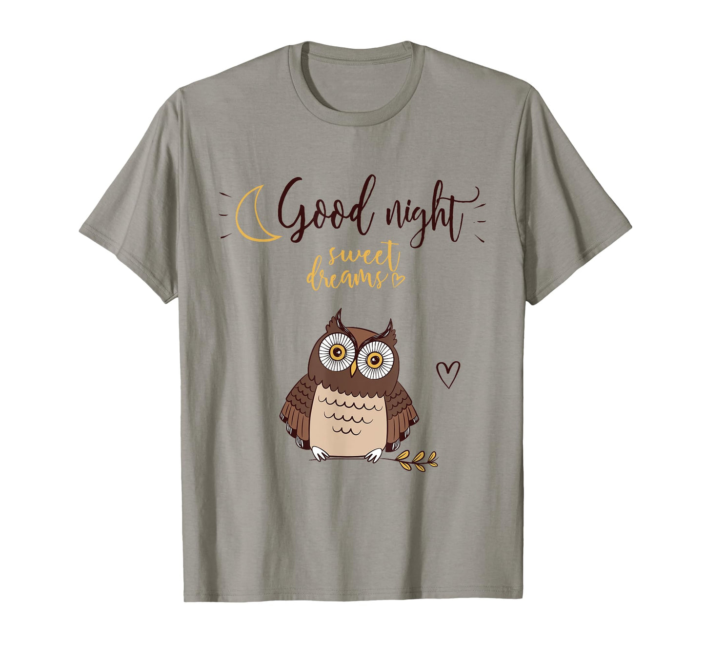 Good Night Sweet Dreams Owl Heart T-Shirt T-Shirt