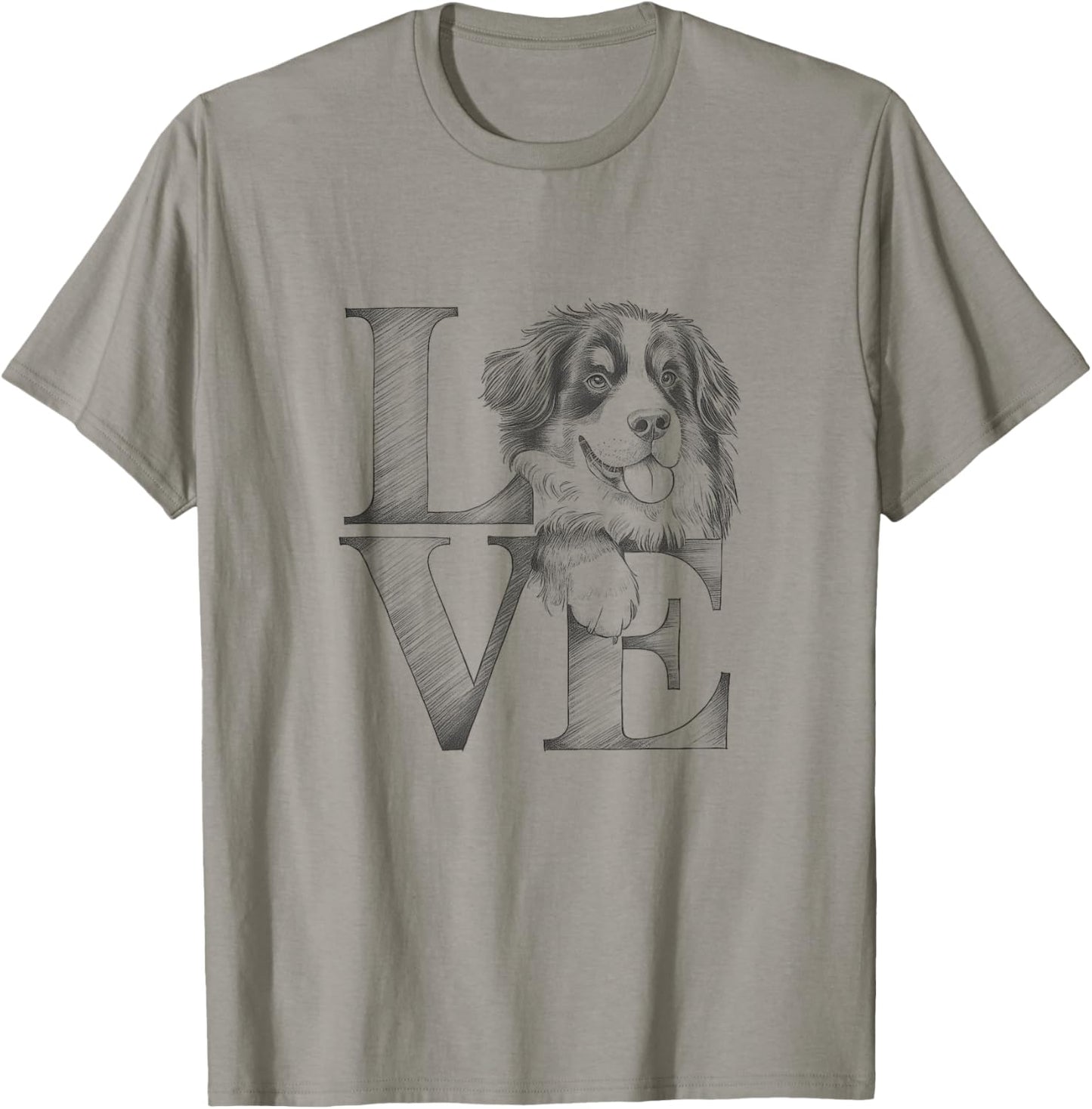 Bernese Mountain Dog Berner Love Design For Men And Women T-Shirt