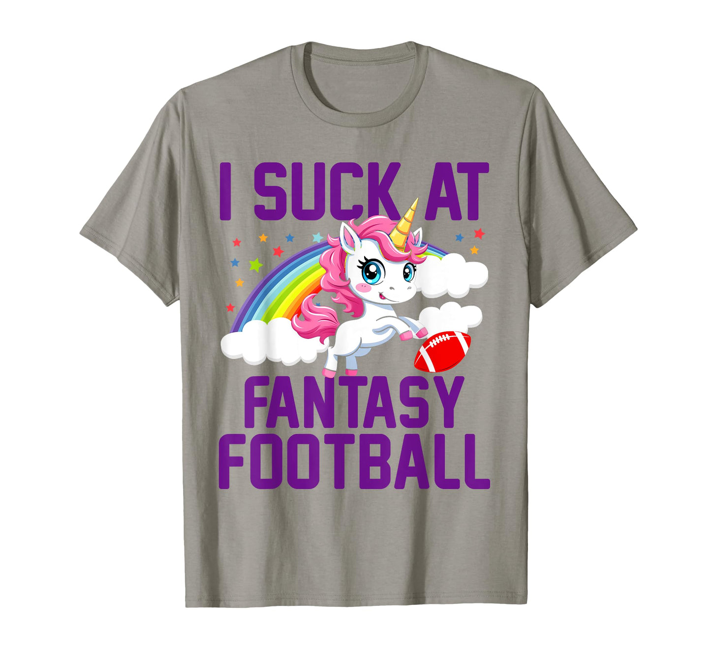 I Suck at Fantasy Football Unicorn Fantasy Football Loser T-Shirt