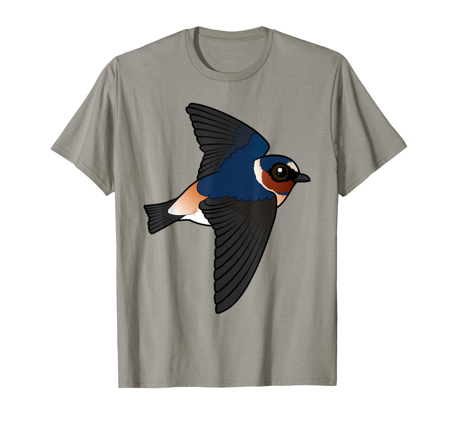 Cute Cartoon Cliff Swallow Flying Birdorable Bird Species T-Shirt