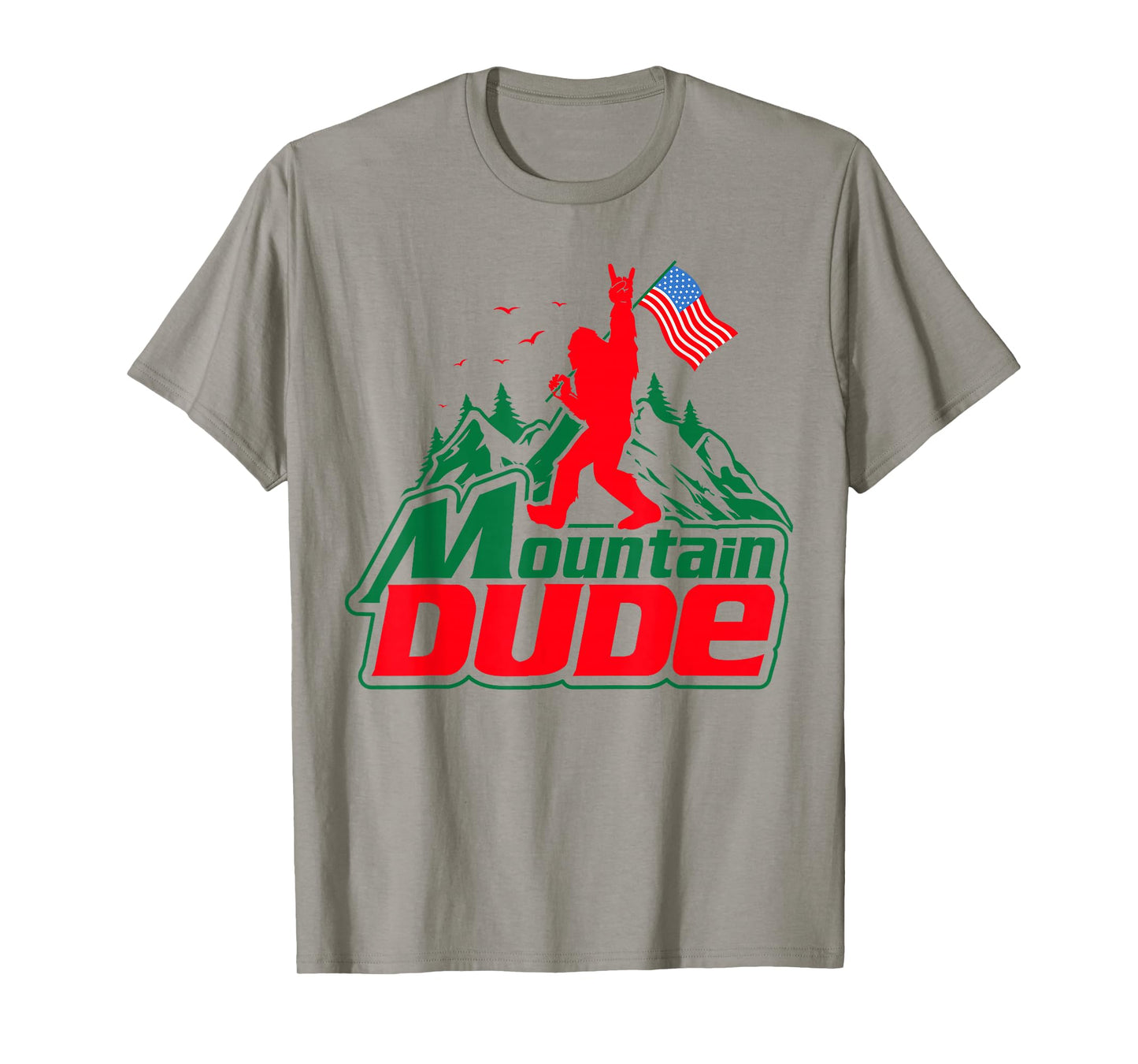 Mountain Dude Funny Bigfoot Sasquatch Hiking Gifts Men Women T-Shirt