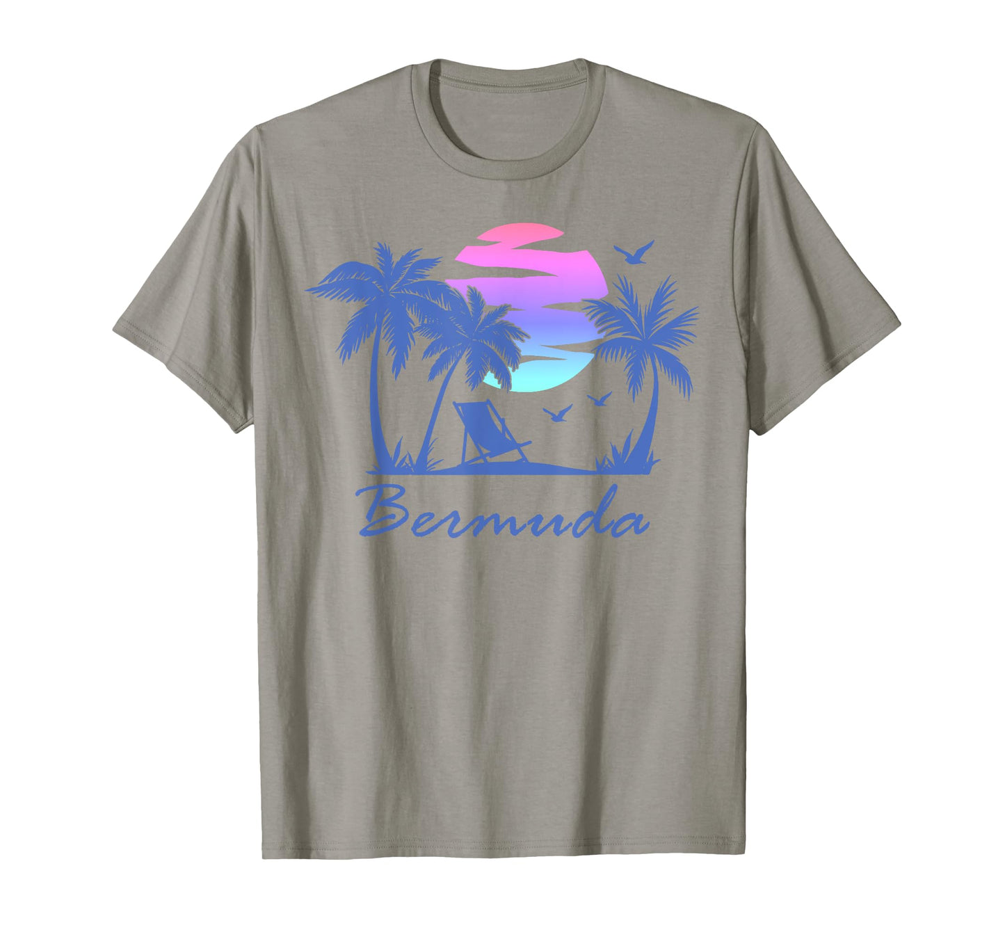 BERMUDA Beach Vacation Trip Retro Vintage Sunset Graphic T-Shirt for Men Women Girls Kids