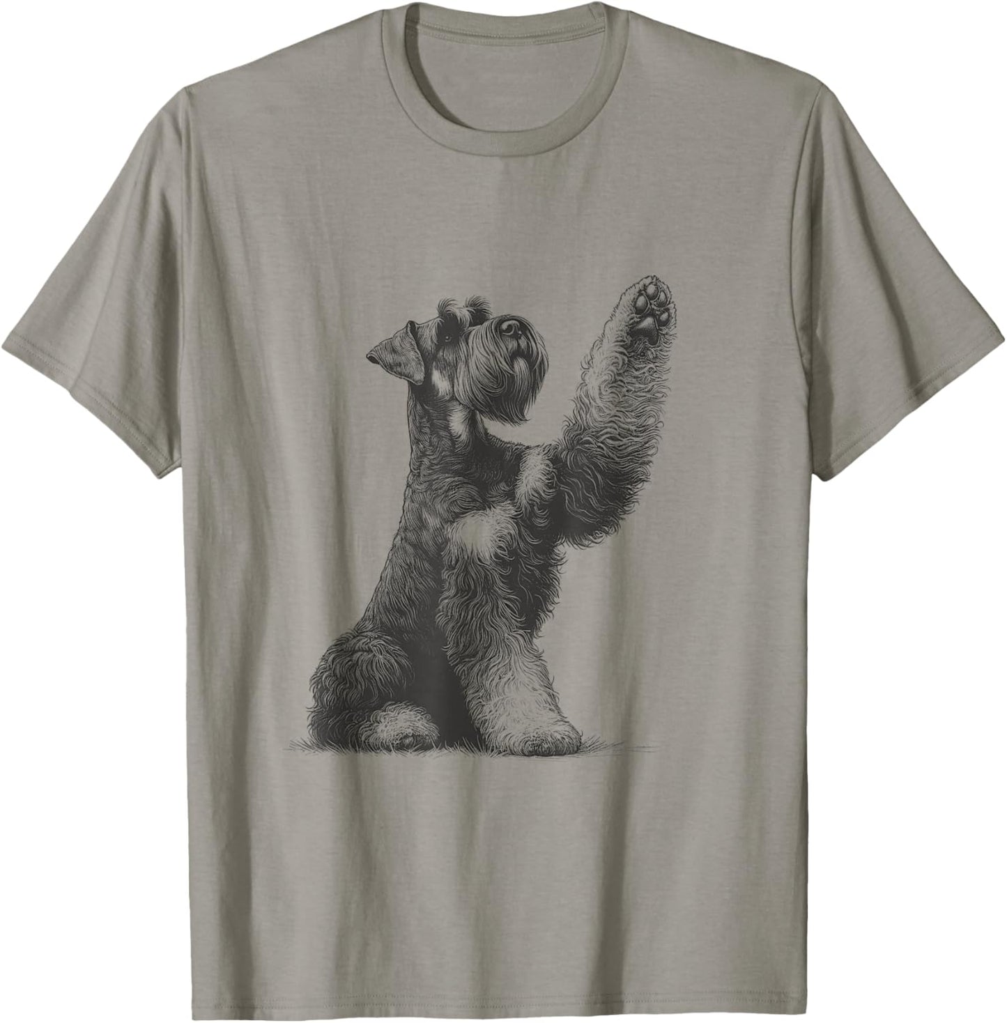 Giant Schnauzer Dog Paw Design T-Shirt