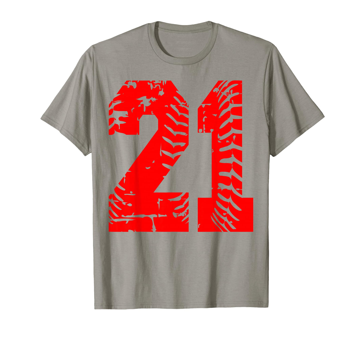 Number 21 Red Xmas Group Matching Christmas Birthday Funny T-Shirt