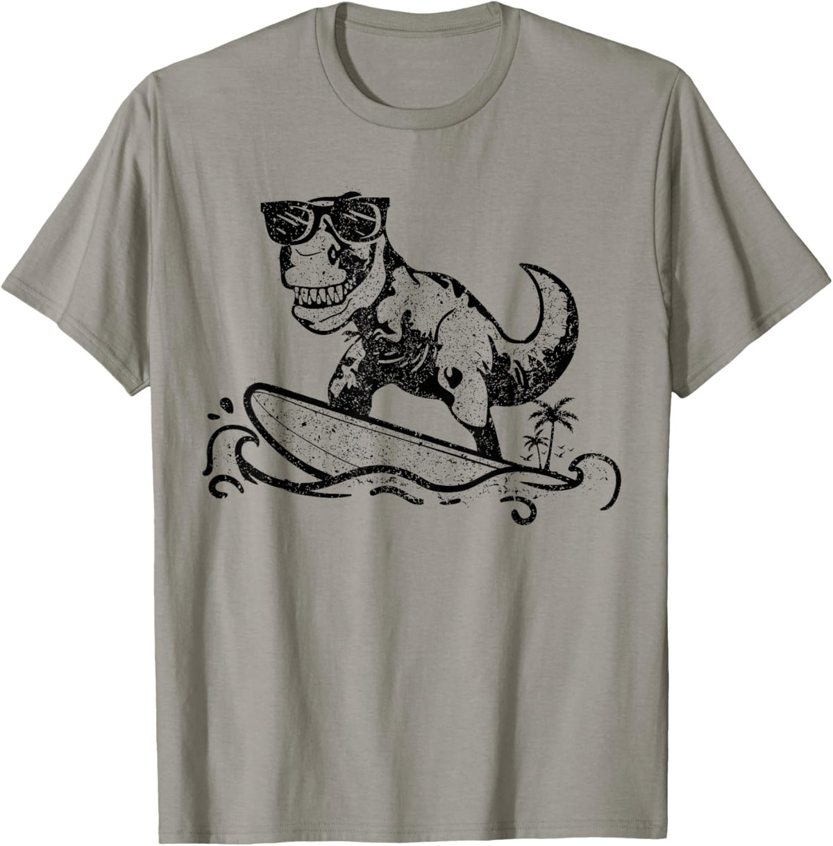 Funny Dinosaur Surfing Surf Surfer Hawaii T-Rex Dino Lover T-Shirt
