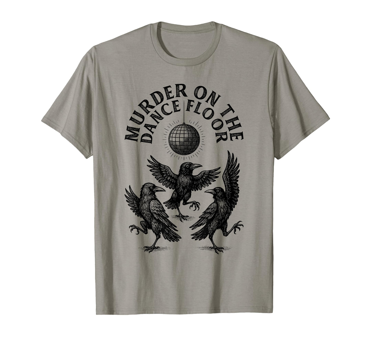 Retro Murder On The Dance Floor Funny Crow Dancing Disco T-Shirt