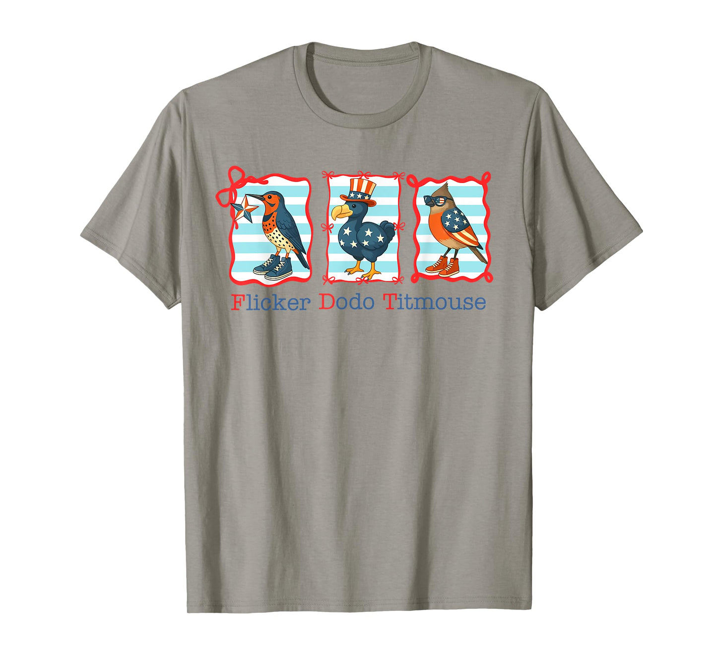 Flicker Dodo Titmouse Subtle Birds Anti-Trump 4th Of July T-Shirt
