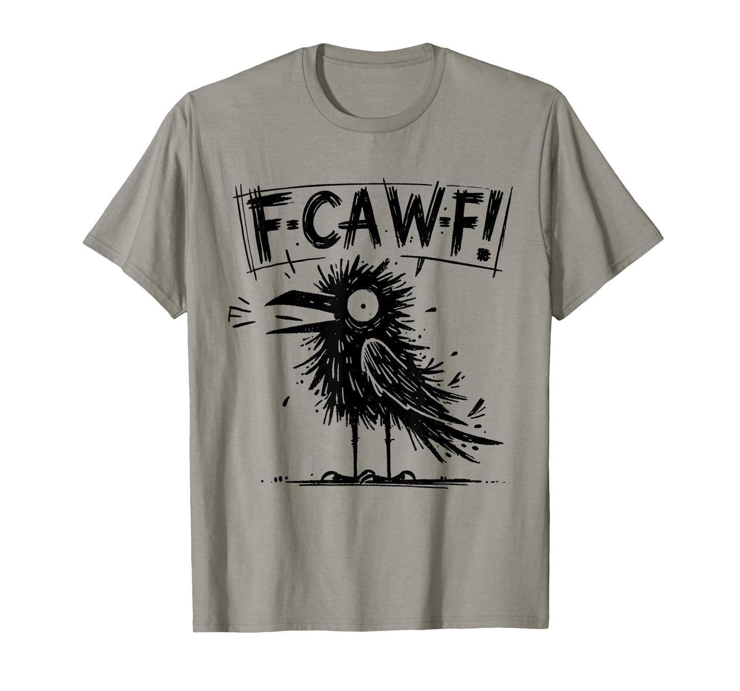 Black Crow, F-Caw-F Funny Black Bird T-Shirt
