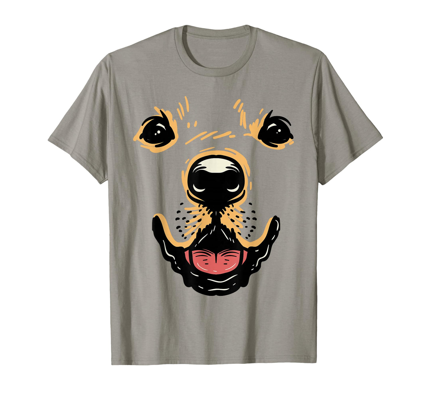 Dog Face Shirt Golden Retriever Labrador Halloween Costume T-Shirt
