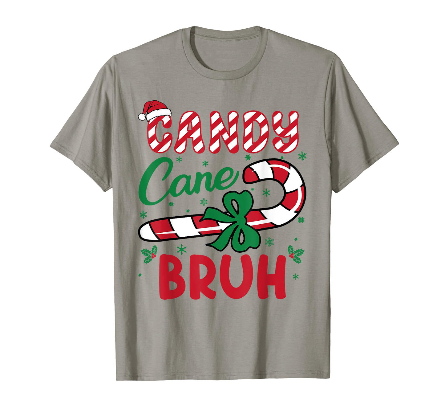 Candy Cane Bruh Funny Christmas Holiday Boys Toddlers kids T-Shirt