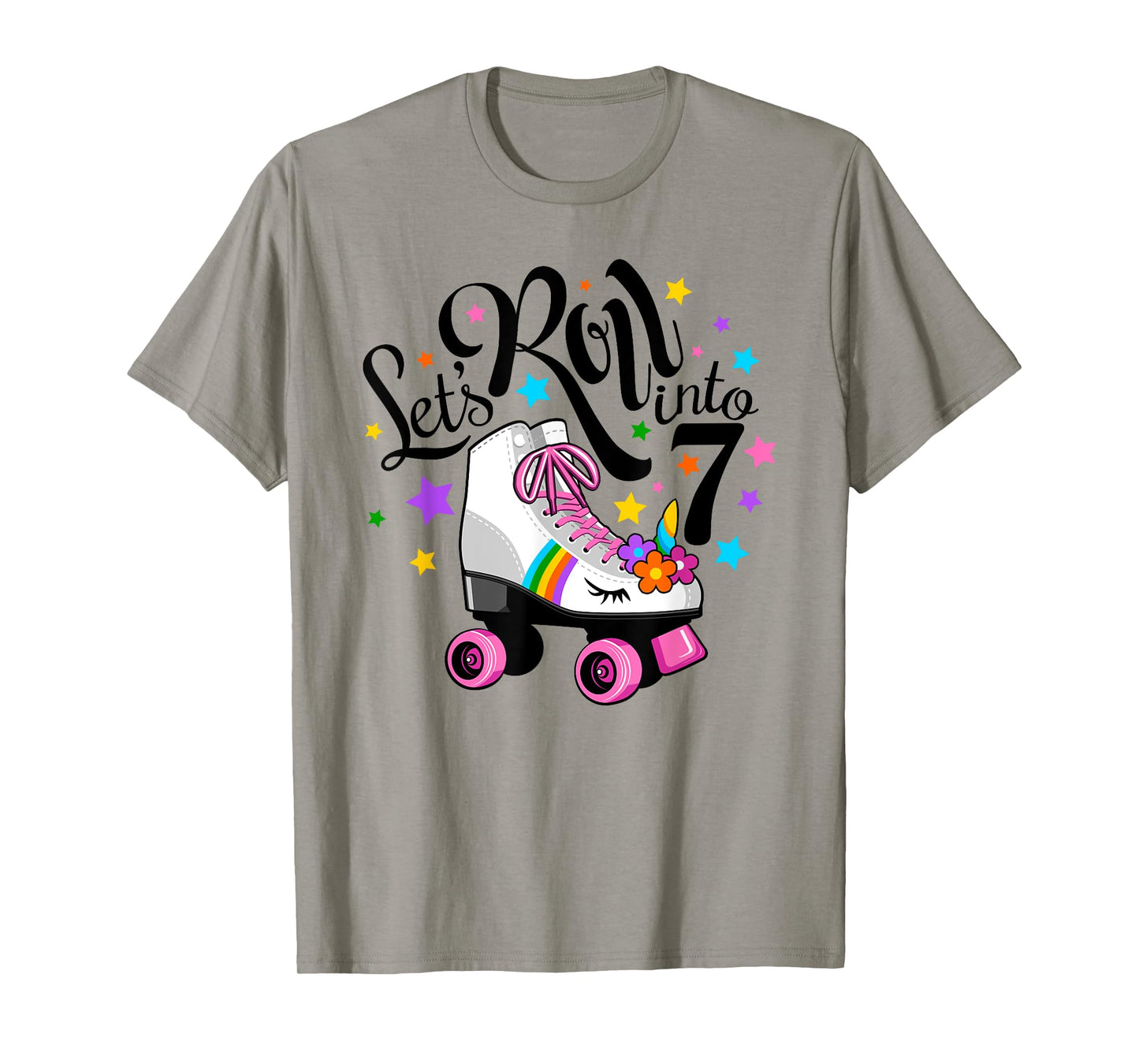 Lets roll into 7 Birthday. Unicorn, Roller skate T-Shirt