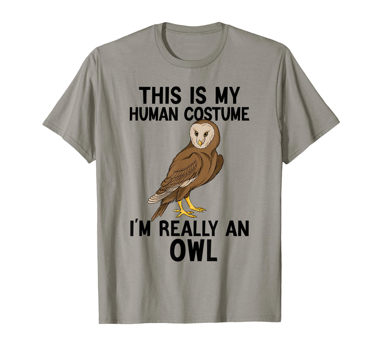 Simple Halloween Costumes for Men Women - Funny Owl Costume T-Shirt