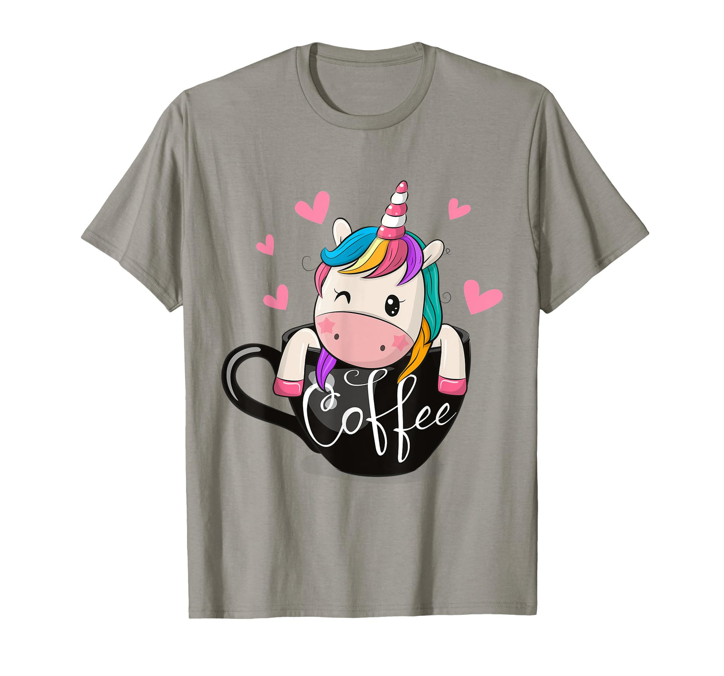 Coffee Drinker Tshirt Gift Cute Unicorn Lover Coffee Humor T-Shirt