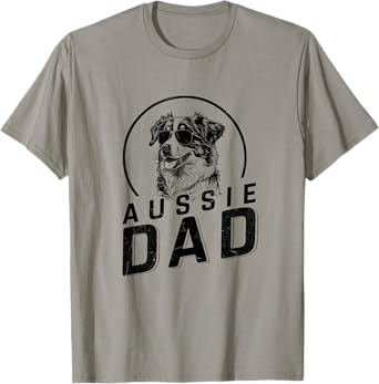 Aussie Dad Dog Owner Gifts for Men Funny Dog Dad Christmas T-Shirt