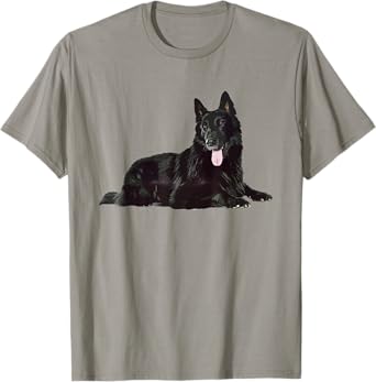 Black German shepherd, rare black German shepherd realistic T-Shirt