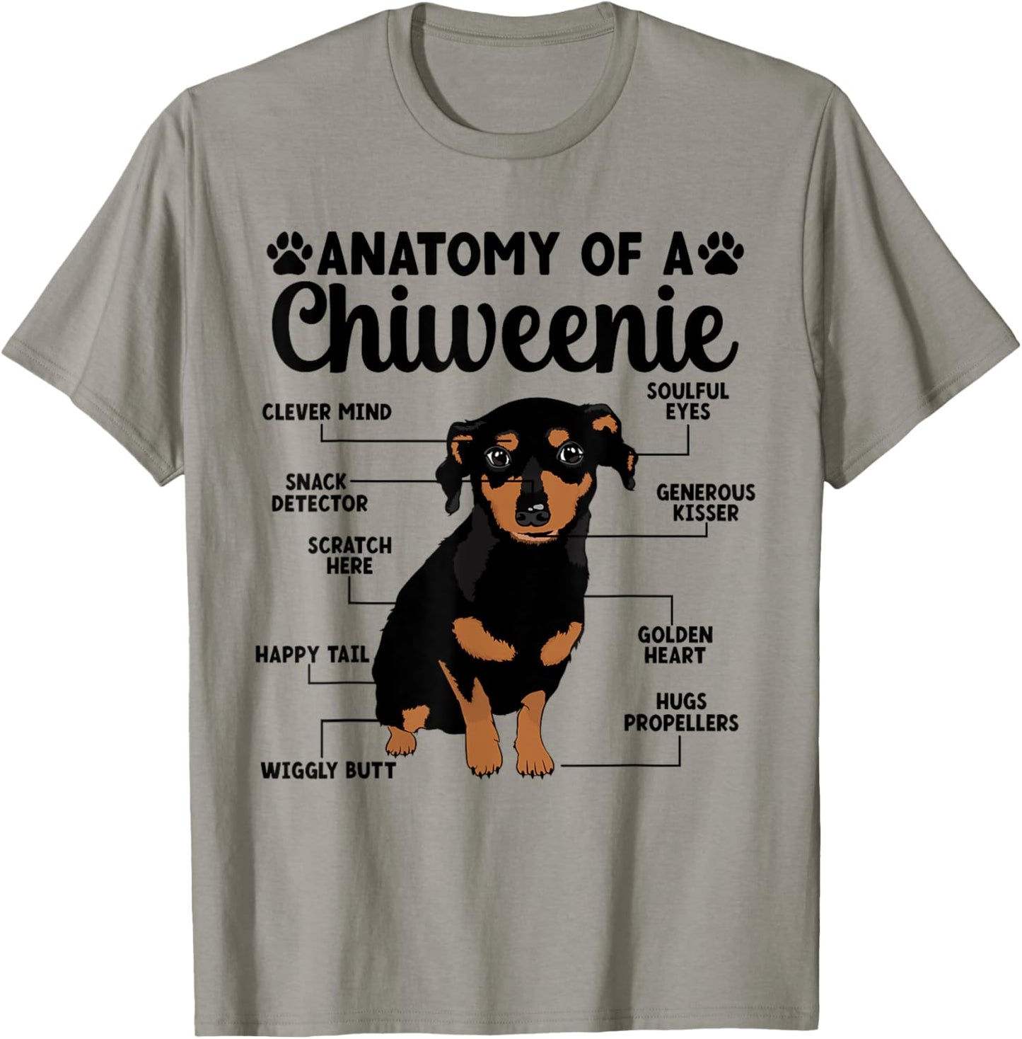 Anatomy Of A Chiweenie Owner Chiweenie Mom Chiweenie Dad T-Shirt