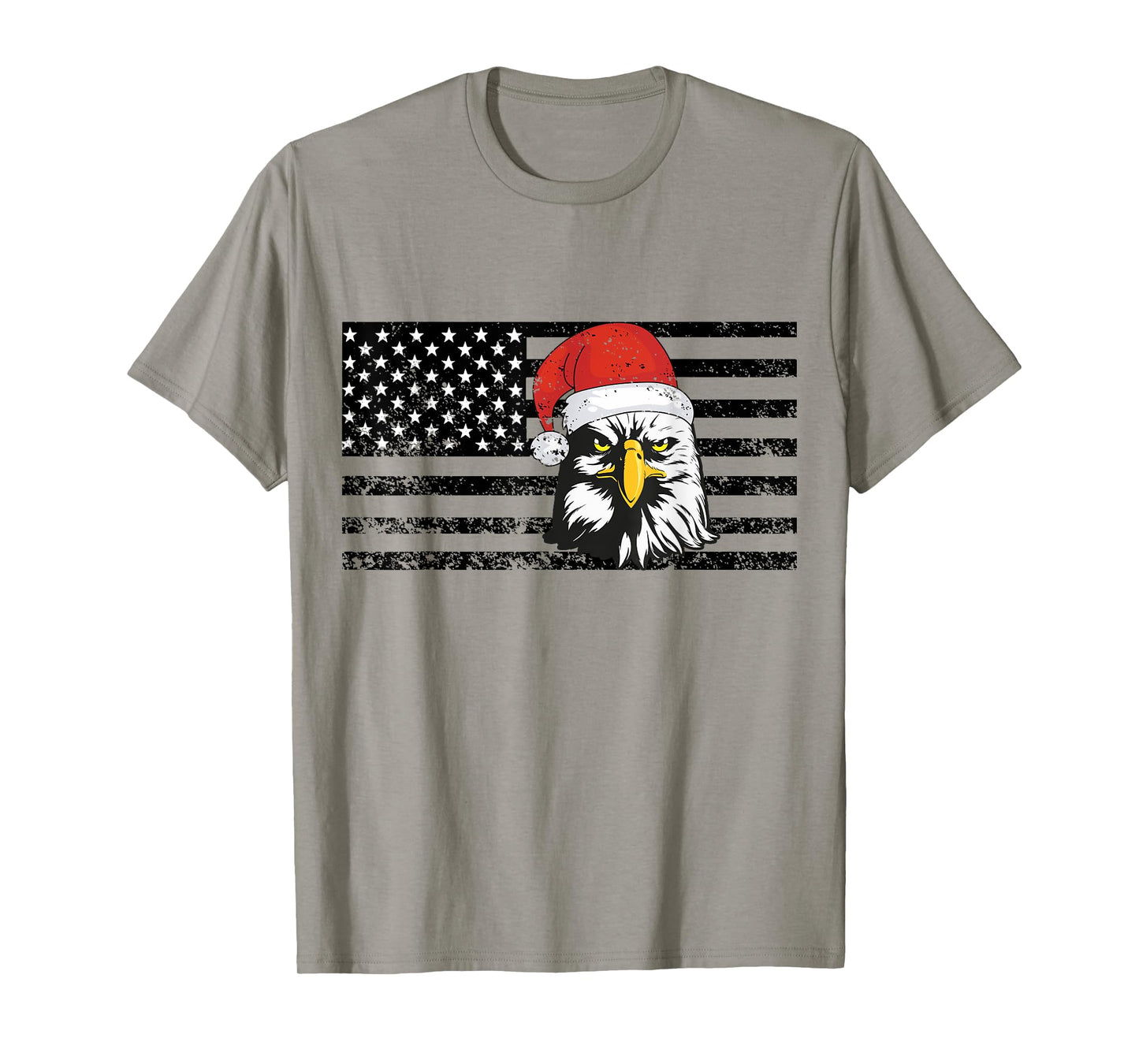 Merry Christmas Eagle USA Flag Costume Santa Hat Xmas Hat T-Shirt