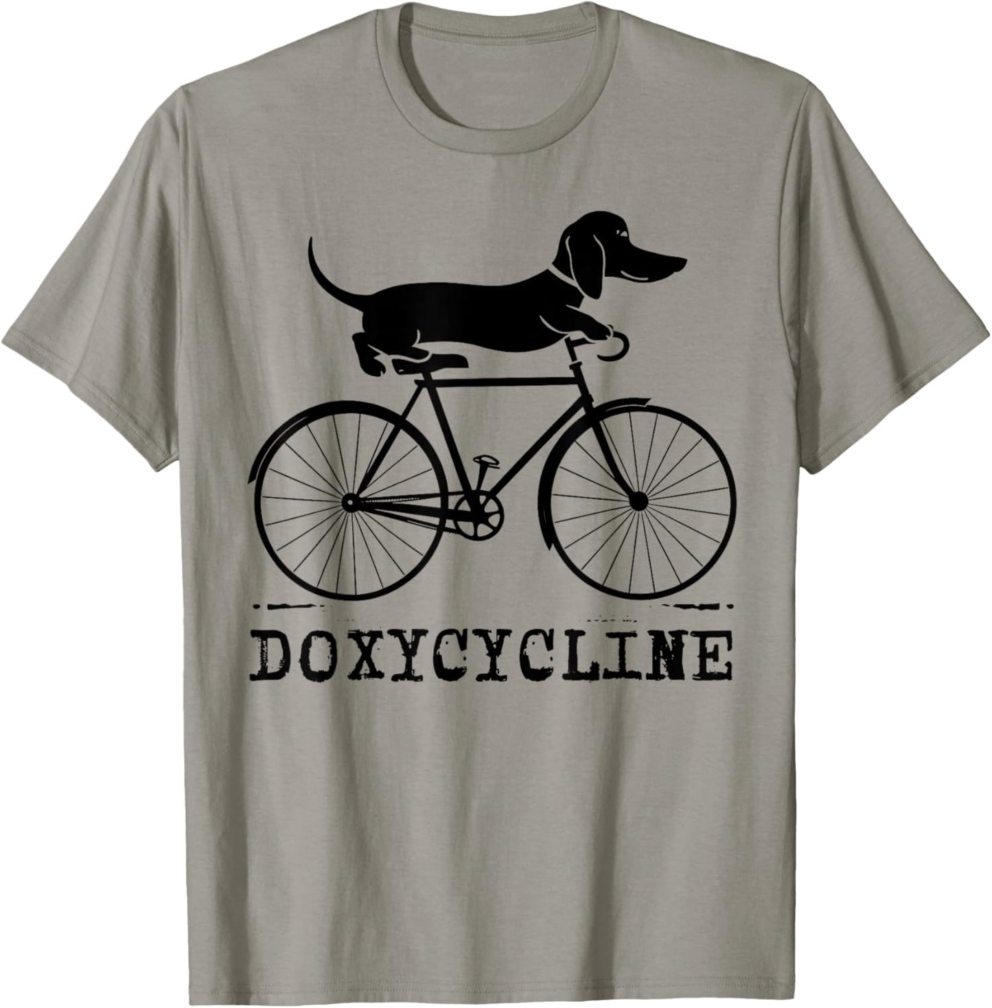Dachshund Dog Riding Bicycle Funny Doxie Cyclist Gift T-Shirt
