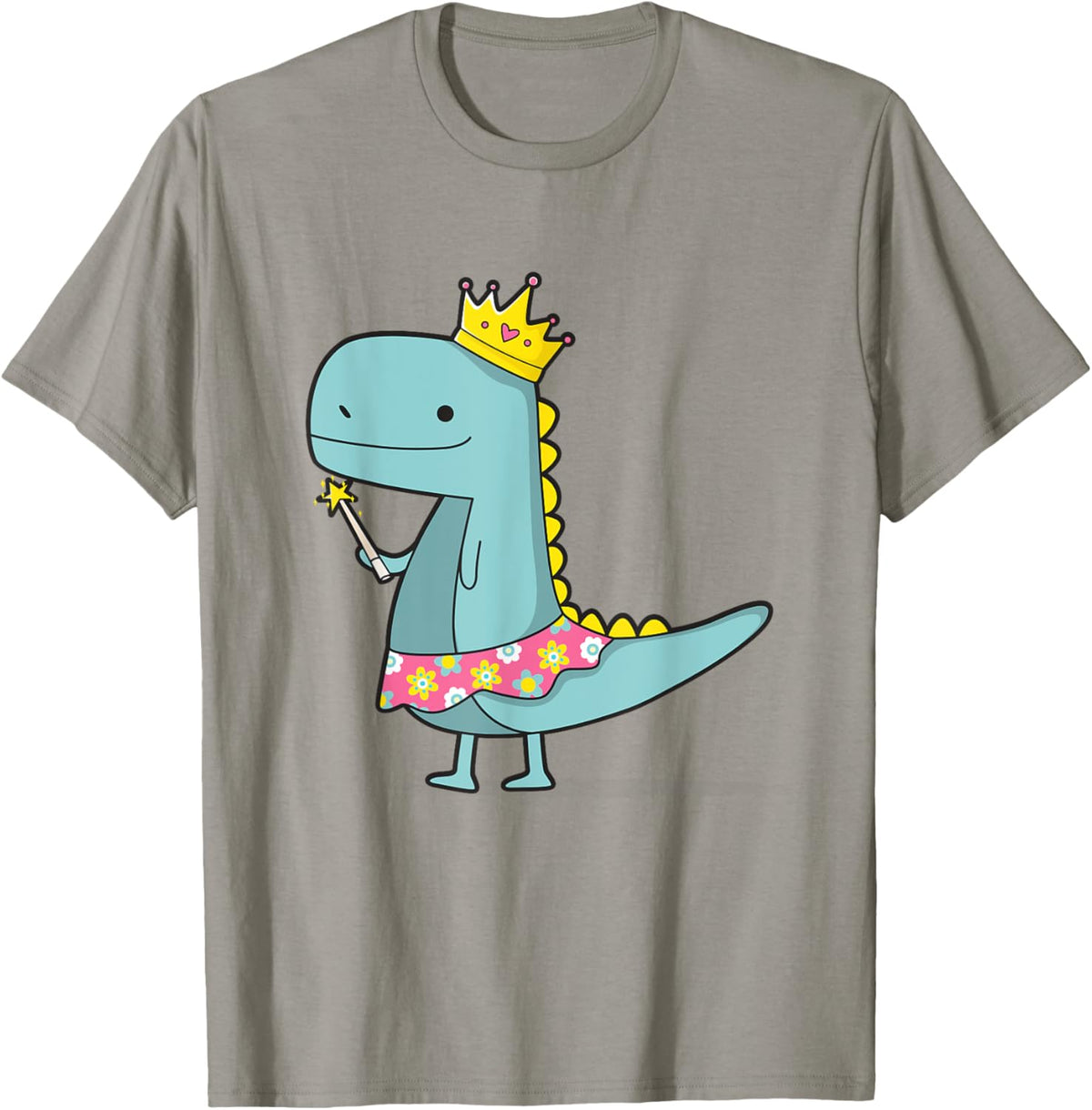 Girls Dinosaur Princess Art T-Shirt