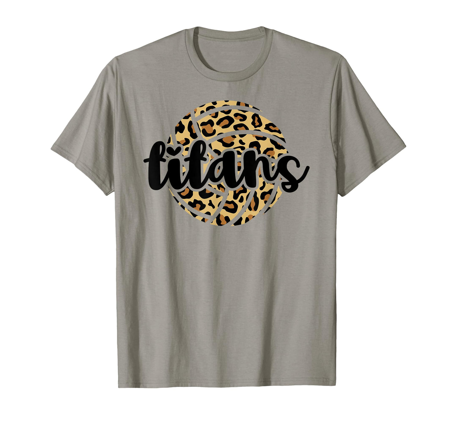 Titans Volleyball Team Leopard Mascot School Spirit Game T-Shirt