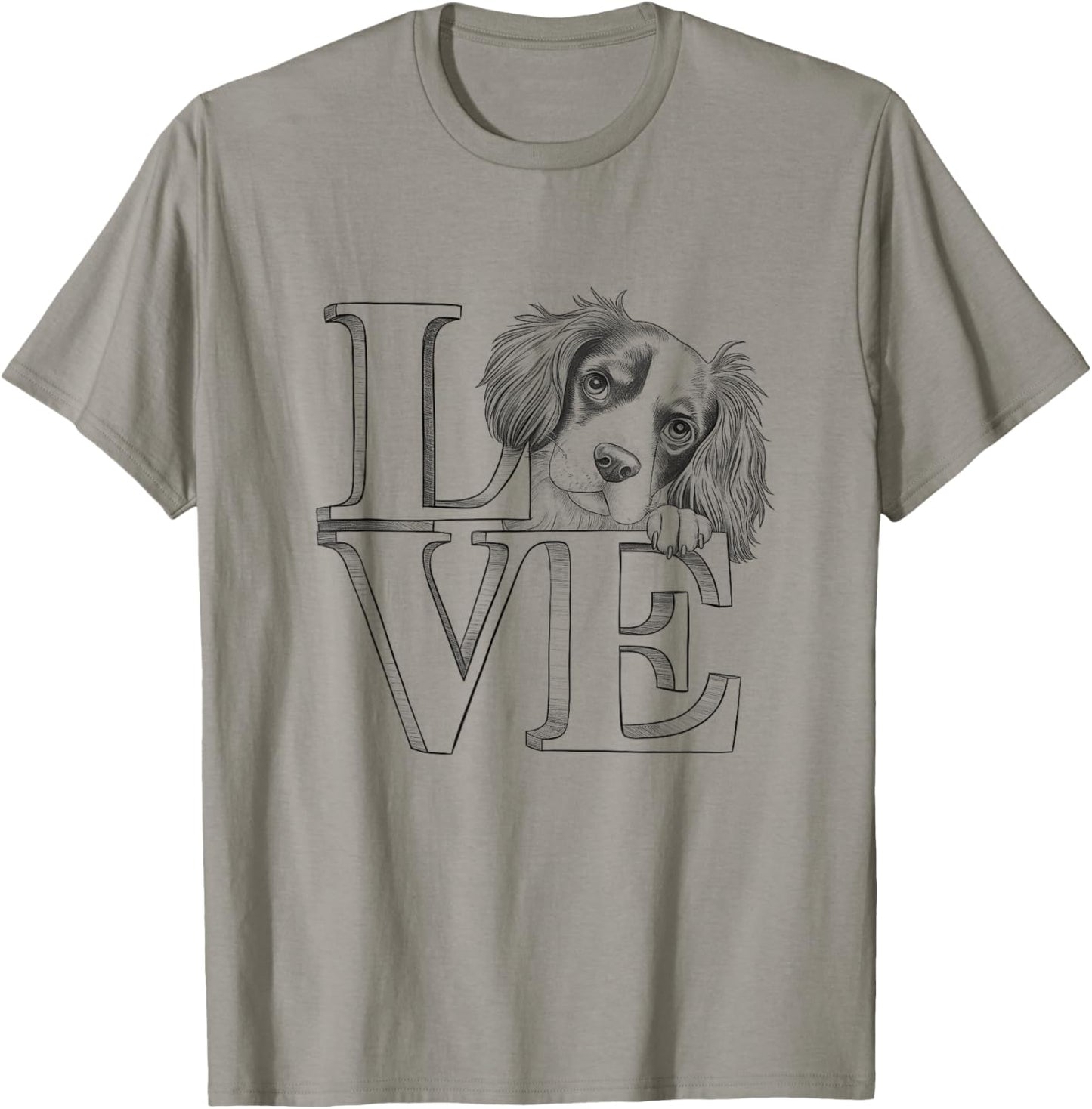 Brittany Spaniel Dog Owner Love Design For Men And Women T-Shirt